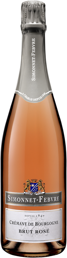 Simonnet-Febvre Cremant de Bourgogne Rose  Front Bottle Shot