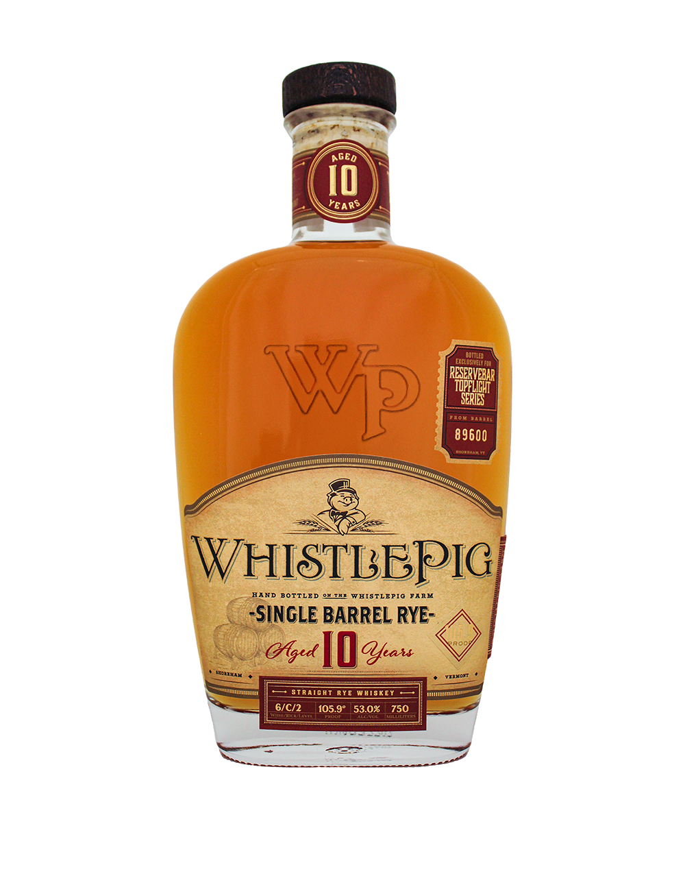 WHISTLEPIG 10YO SINGLE BARREL RYE S1B51 750 ML