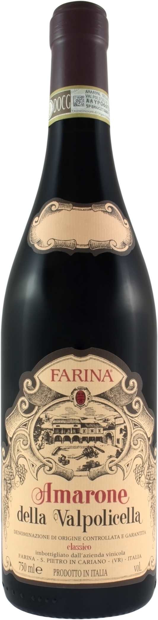 Remo Farina Amarone della Valpolicella Classico 2020  Front Bottle Shot