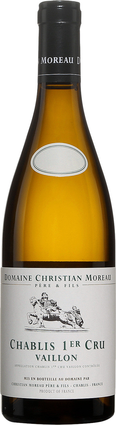 Christian Moreau Chablis Vaillon Premier Cru 2022  Front Bottle Shot