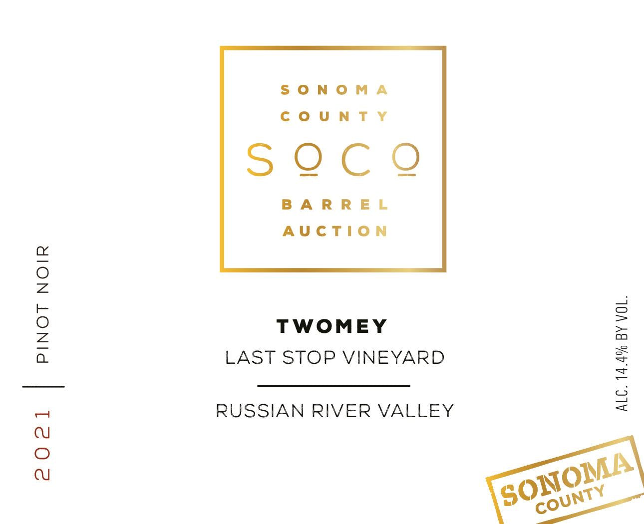 Twomey Boxcar No 122 Last Stop Vineyard (Sonoma Barrel Auction) 2021