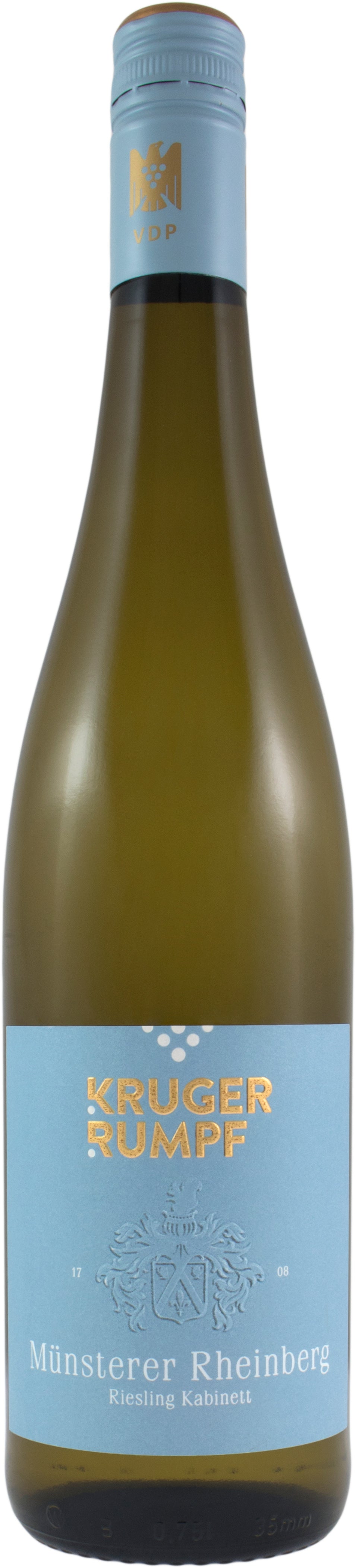 Kruger-Rumpf Munsterer Rheinberg Riesling Kabinett 2021  Front Bottle Shot