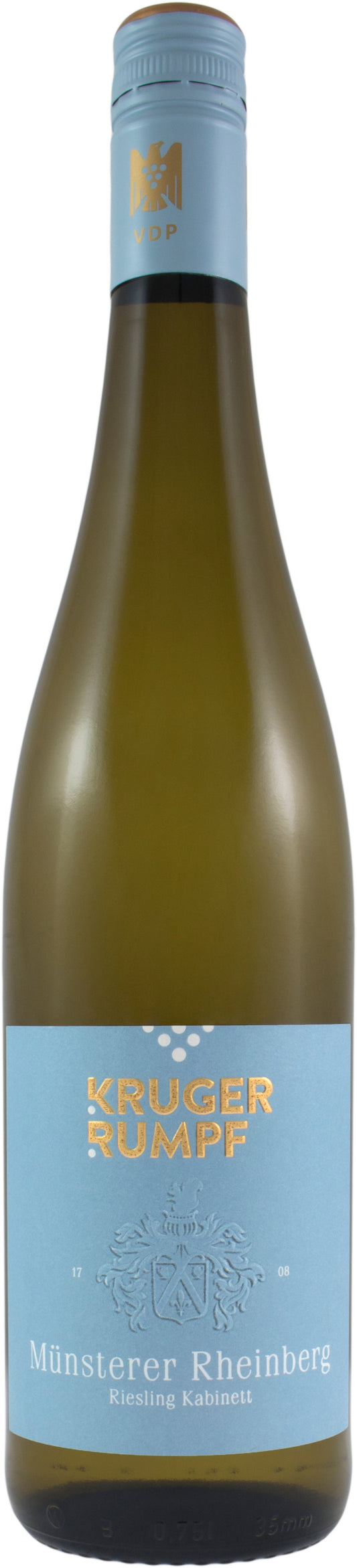 Kruger-Rumpf Munsterer Rheinberg Riesling Kabinett 2021  Front Bottle Shot