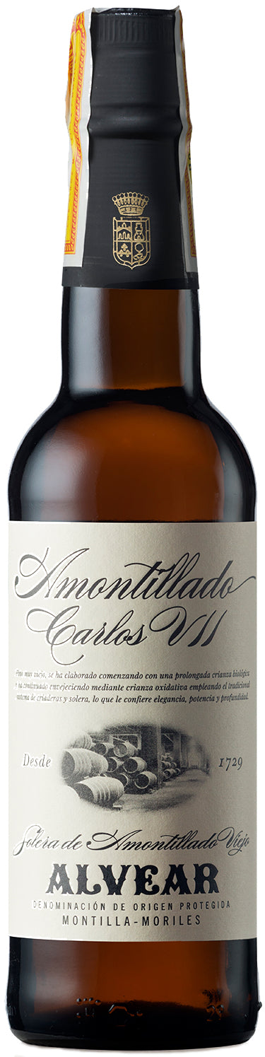 Alvear Carlos VII Amontillado (375ML half-bottle) Front Bottle Shot