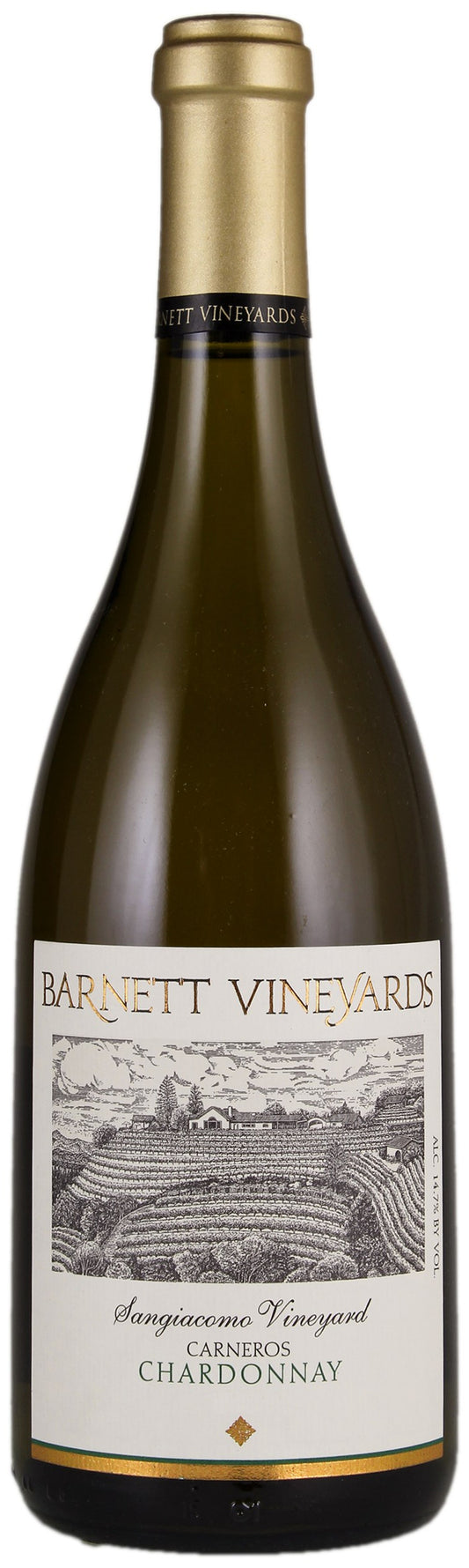 Barnett Vineyards Sangiacomo Vineyard Chardonnay 2021  Front Bottle Shot