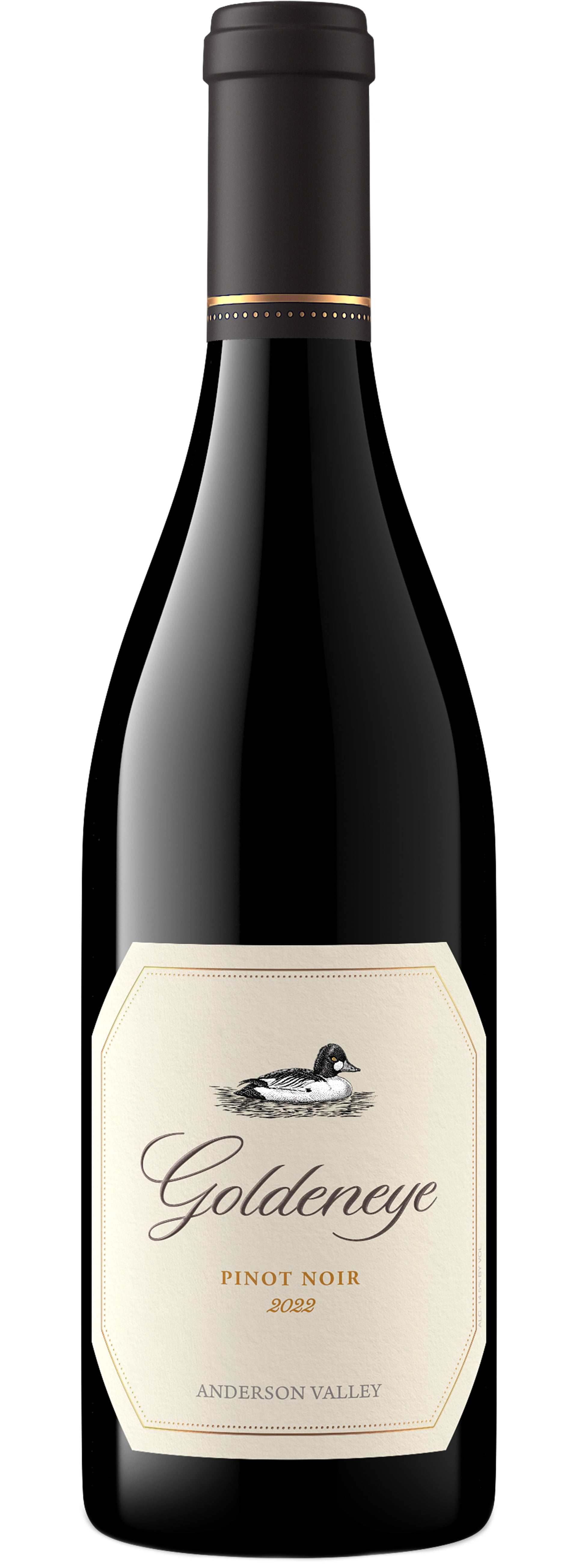 Goldeneye Anderson Valley Pinot Noir 2022  Front Bottle Shot