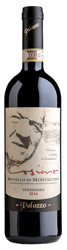 Palazzo Brunello di Montalcino Cosimo 2016  Front Bottle Shot