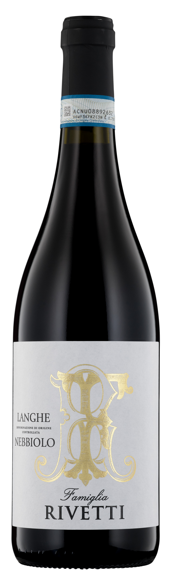 Famiglia Rivetti Langhe Nebbiolo 2022  Front Bottle Shot