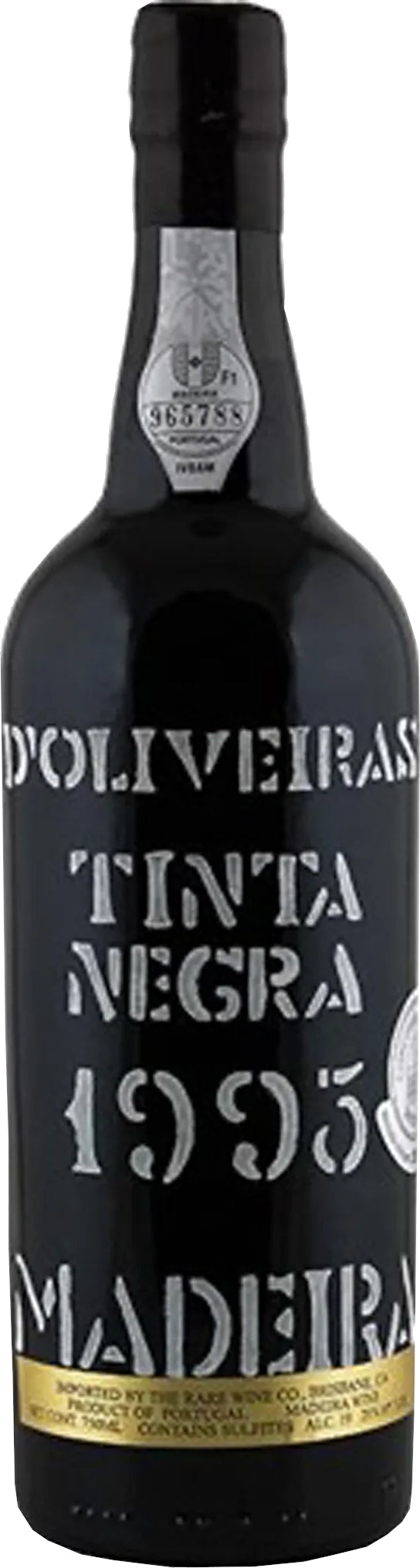 D'Oliveira Tinta Negra Medium Dry Madeira 1995  Front Bottle Shot
