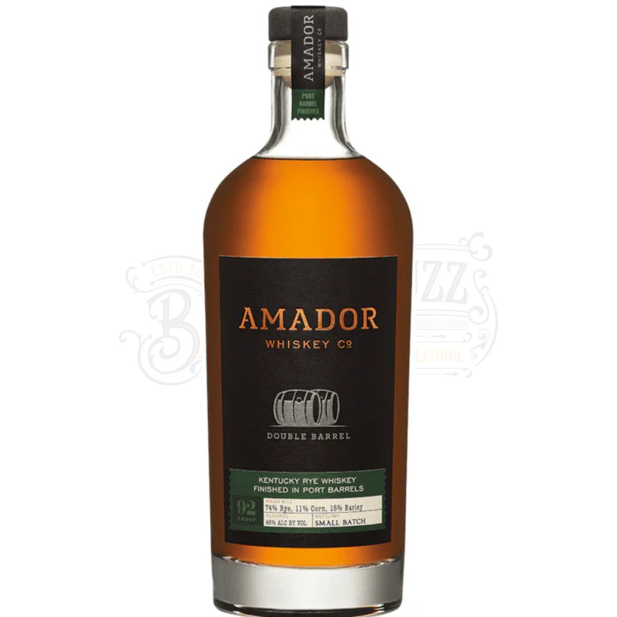 Amador Whiskey Co. Rye Whiskey Double Barrel Port Barrel Finished