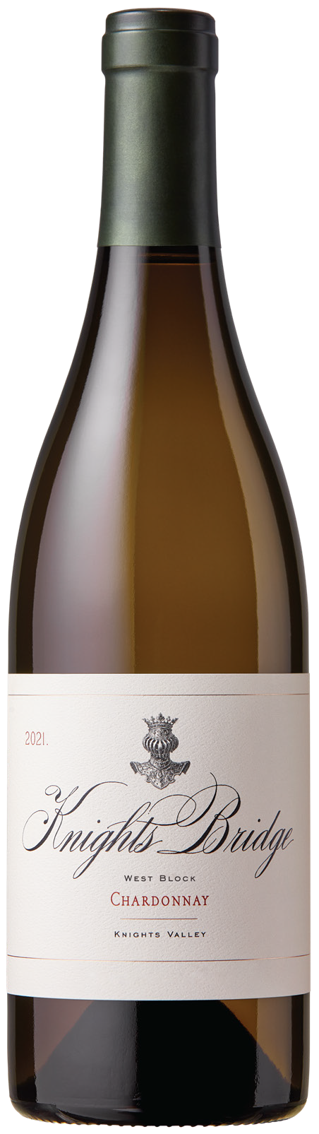 Knights Bridge West Block Chardonnay 2021  Front Bottle Shot