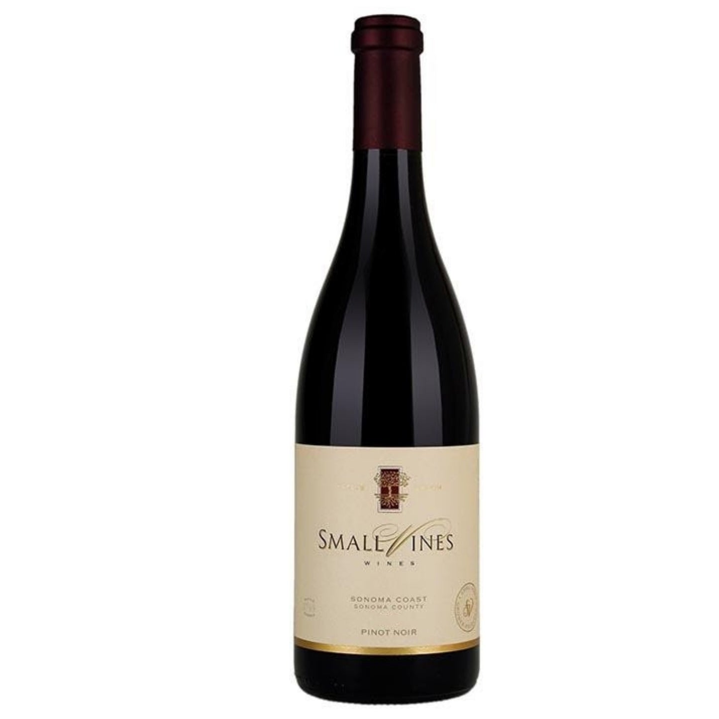 Small Vines Sonoma Coast Pinot Noir 2019  Front Bottle Shot