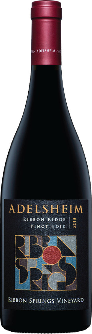 Adelsheim Ribbon Springs Vineyard Pinot Noir 2018  Front Bottle Shot