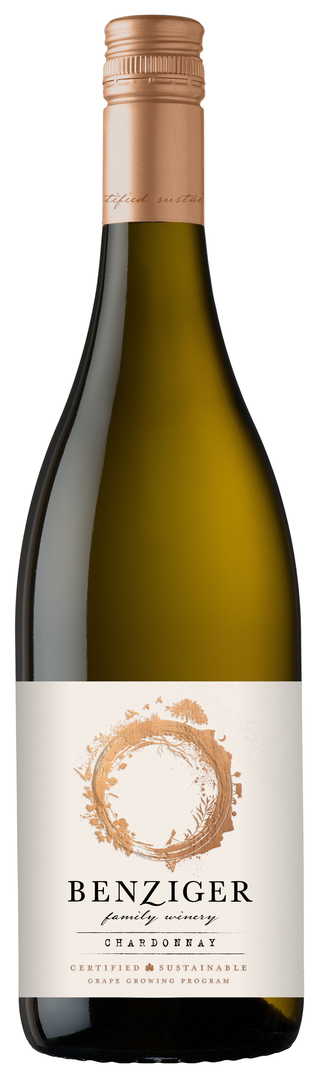 Benziger California Chardonnay 2023  Front Bottle Shot