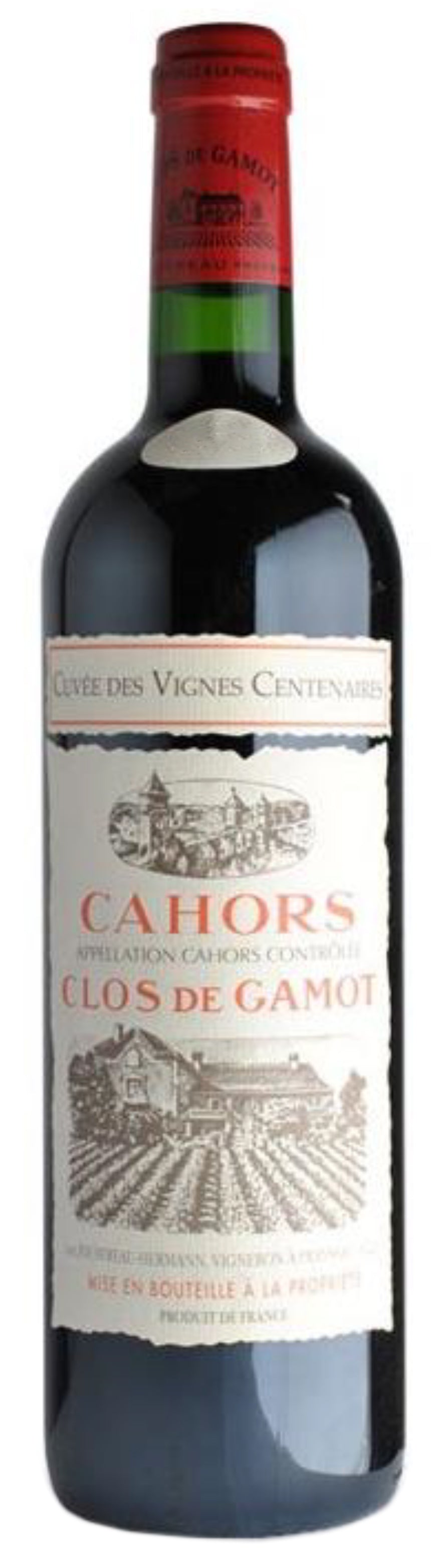 Clos de Gamot Cahors Cuvee des Vignes Centenaires 2015  Front Bottle Shot