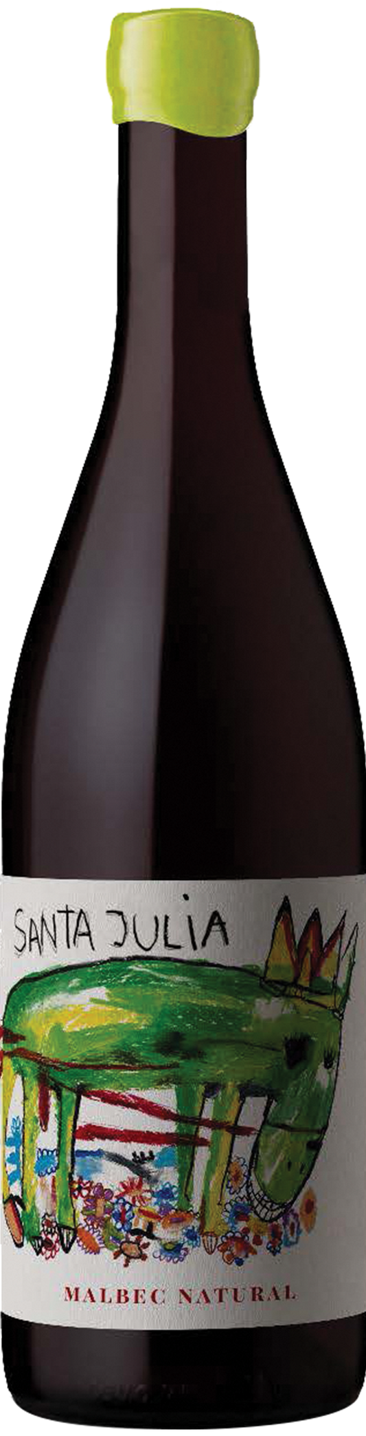 Santa Julia El Burro Natural Malbec 2024  Front Bottle Shot
