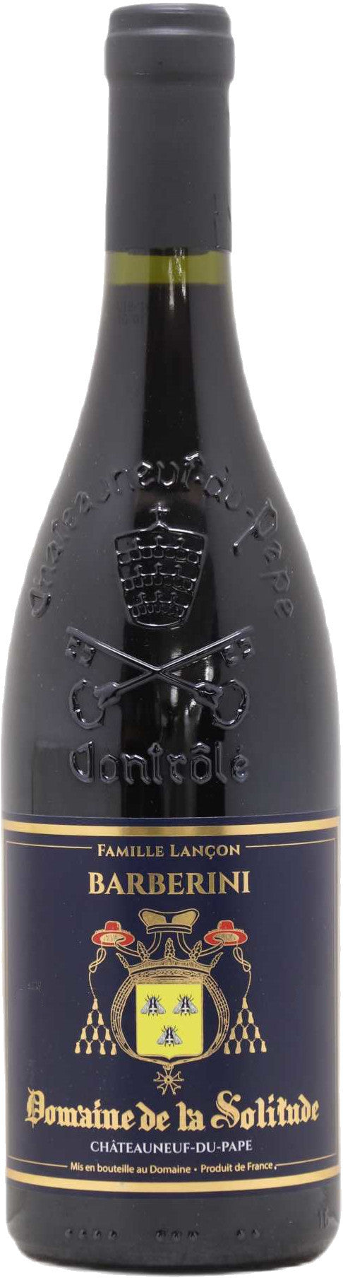 Domaine de la Solitude Chateauneuf-du-Pape Cuvee Barberini 2020  Front Bottle Shot