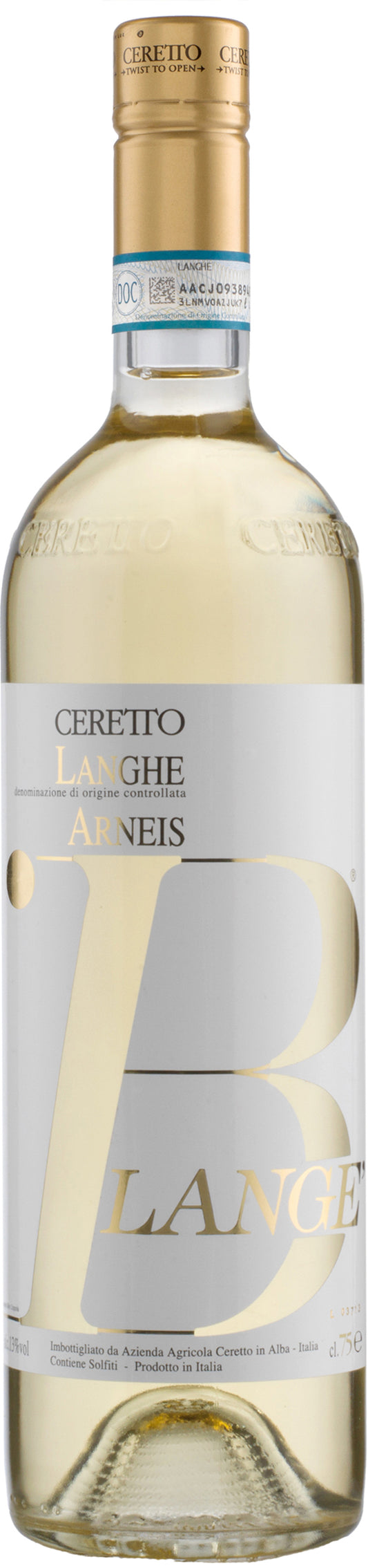 Ceretto Arneis Blange 2022  Front Bottle Shot