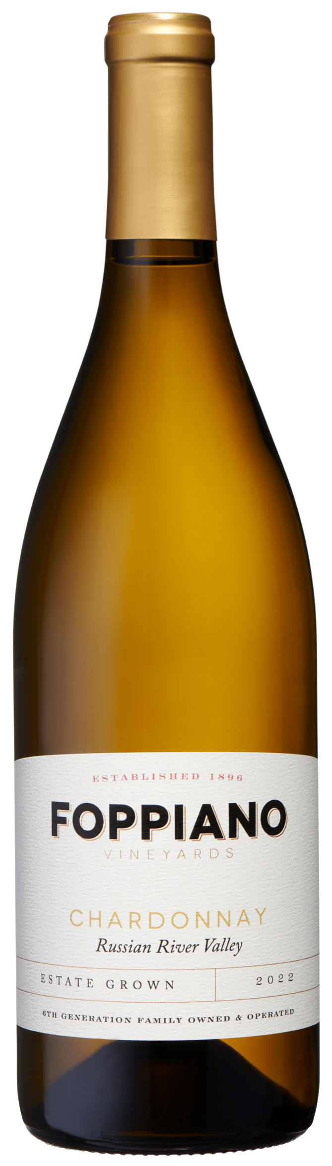 Foppiano Estate Chardonnay 2022  Front Bottle Shot