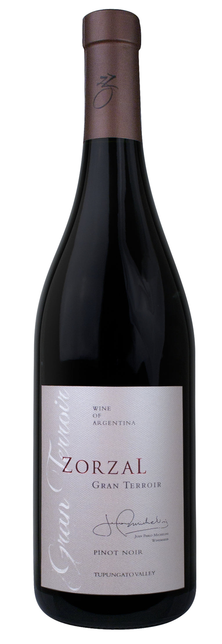 Zorzal Gran Terroir Pinot Noir 2020  Front Bottle Shot