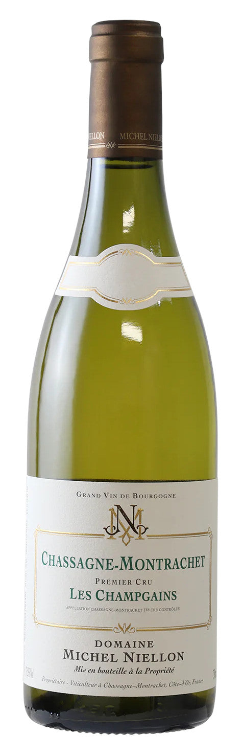 Domaine Michel Niellon Chassagne-Montrachet Les Champgains Premier Cru 2022  Front Bottle Shot