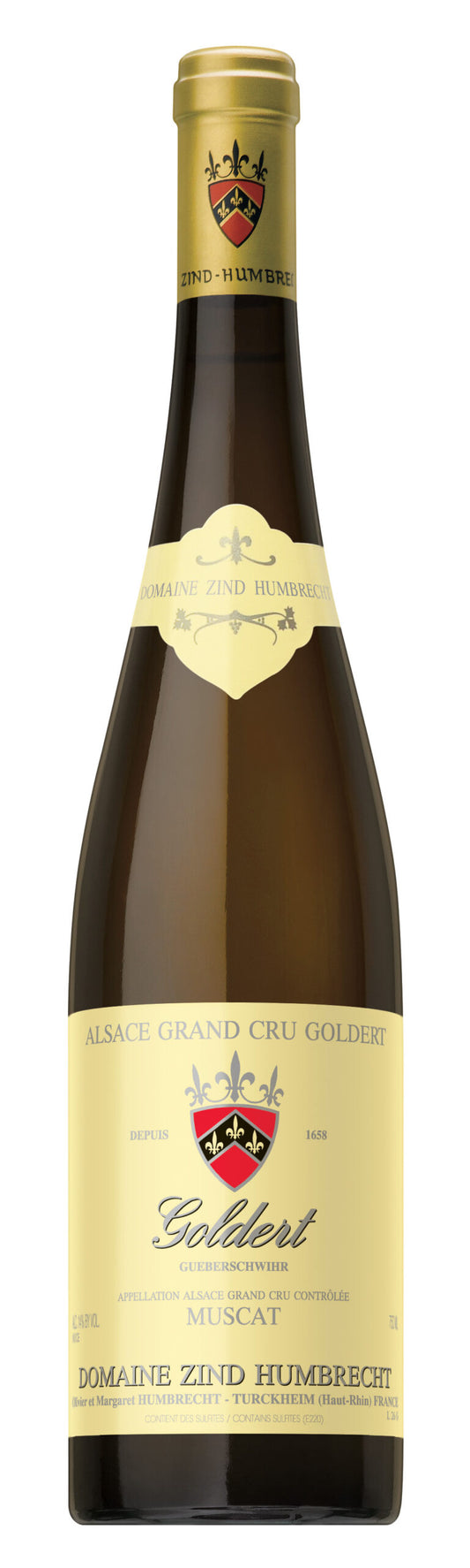 Zind-Humbrecht Goldert Muscat 2021  Front Bottle Shot
