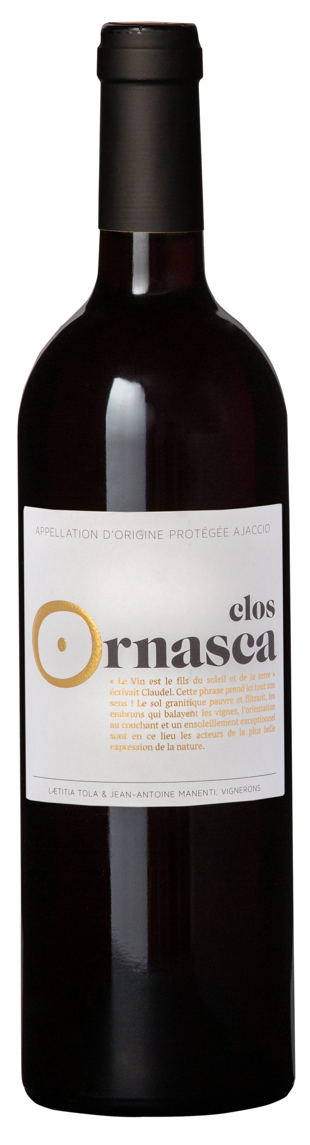 Clos Ornasca Ajaccio Rouge 2020  Front Bottle Shot