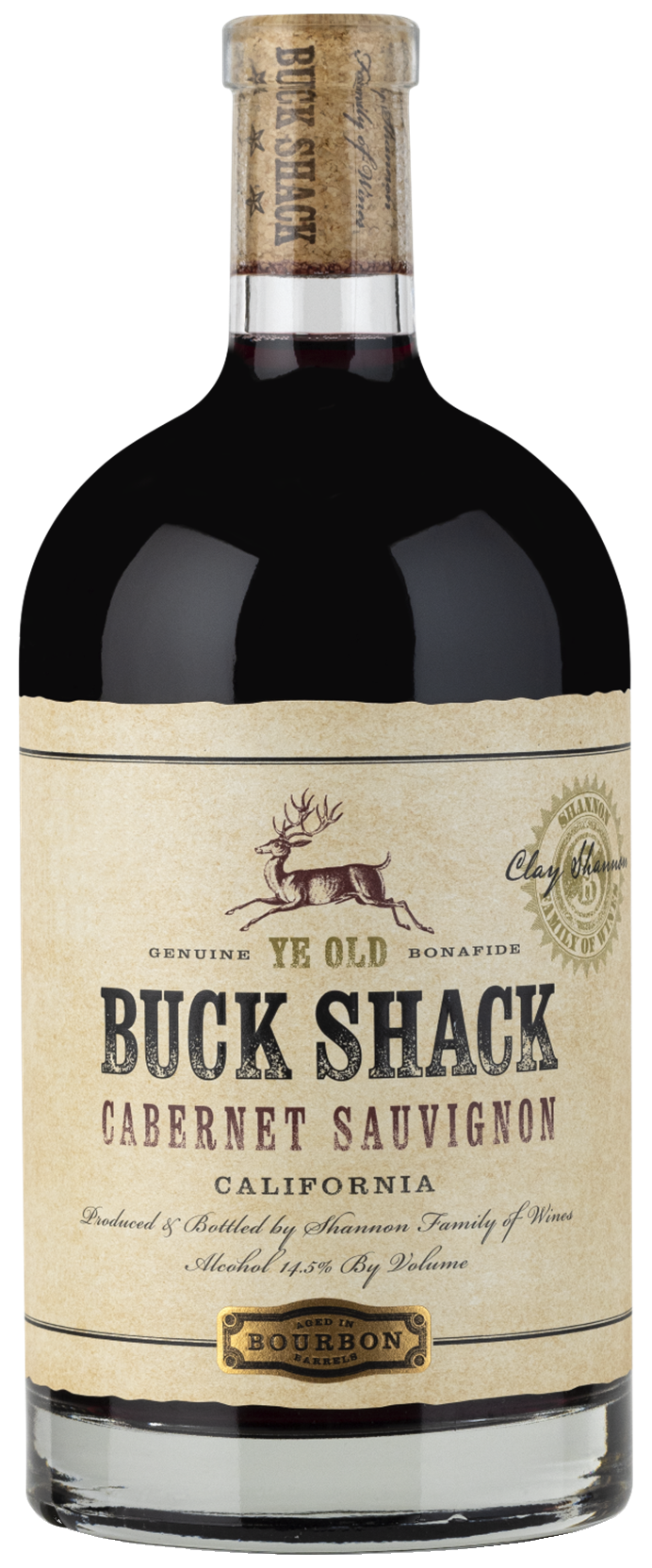 Shannon Ridge Buck Shack Bourbon Barrel Cabernet Sauvignon 2021  Front Bottle Shot