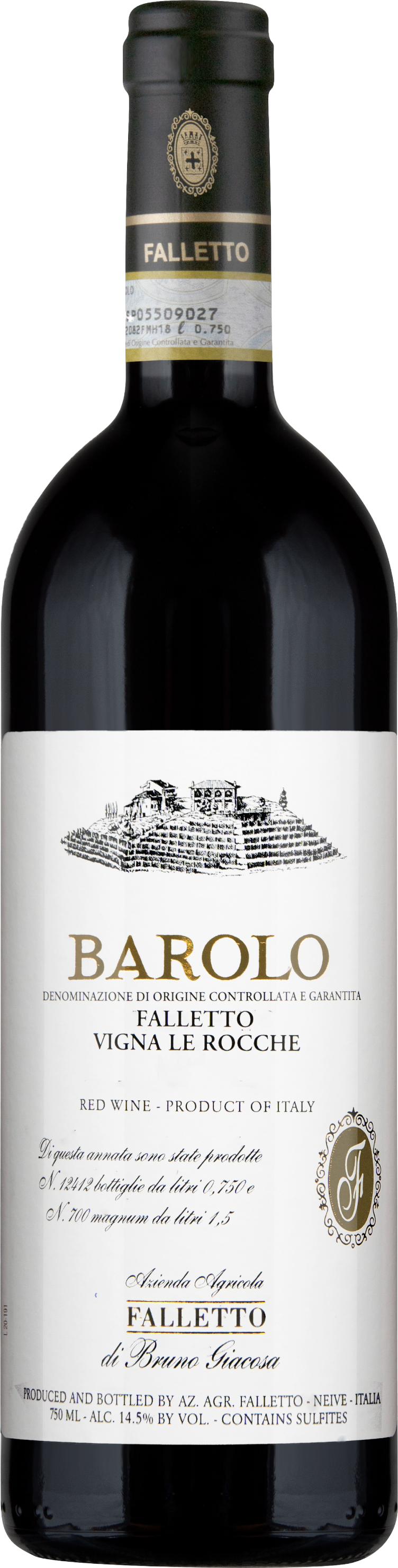 Bruno Giacosa Barolo Le Rocche del Falletto 2019  Front Bottle Shot