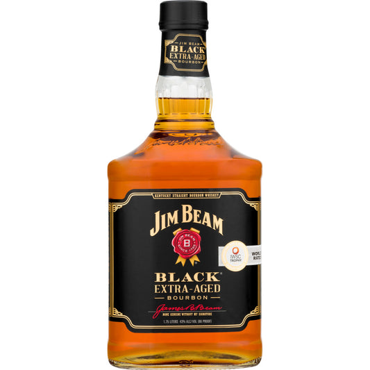 JIM BEAM BLACK BOURBON WHISKEY 1.75 L