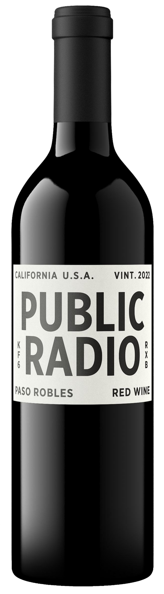 Grounded Wine Co. Public Radio Paso Robles Red 2022  Front Bottle Shot