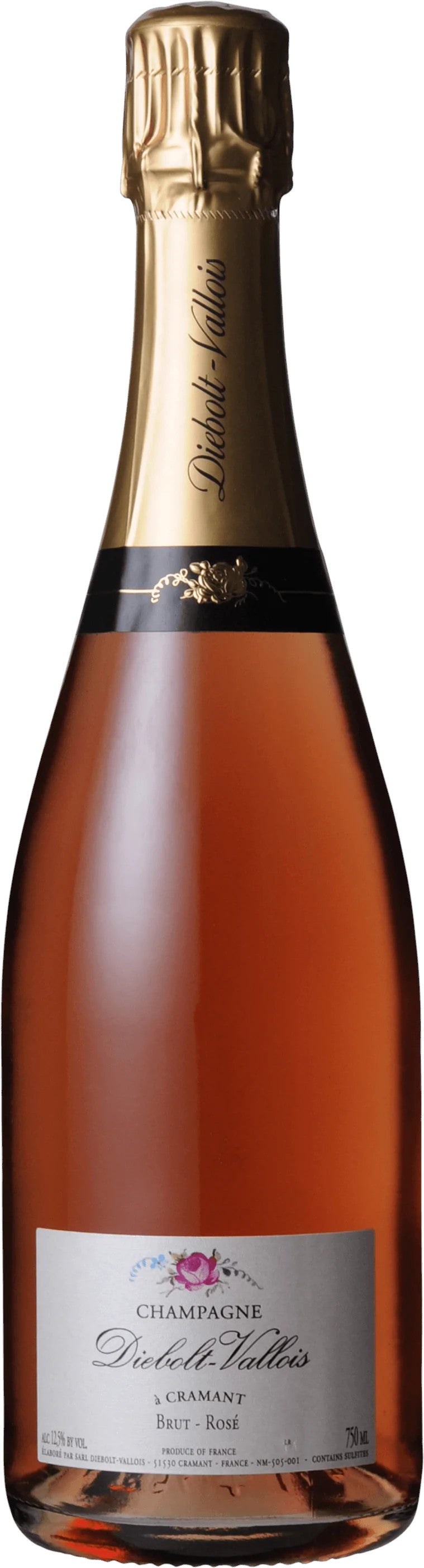 Diebolt-Vallois Rose Brut  Front Bottle Shot
