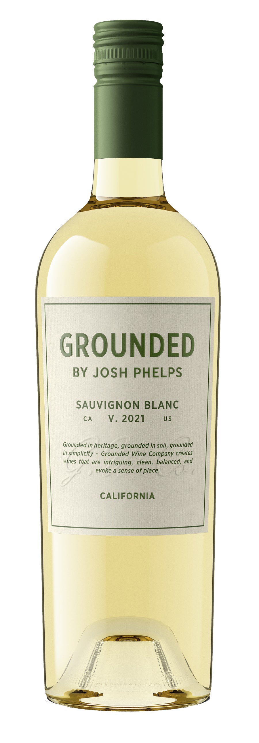 Grounded Wine Co. Sauvignon Blanc 2021  Front Bottle Shot
