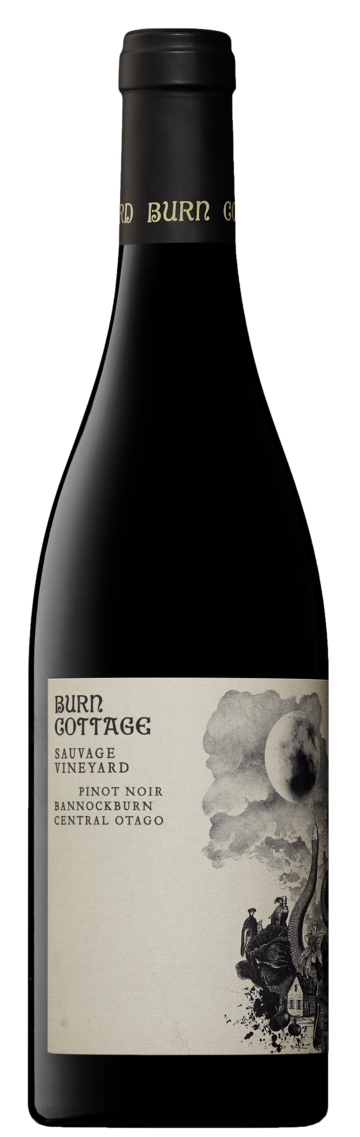 Burn Cottage Sauvage Vineyard Pinot Noir 2021  Front Bottle Shot