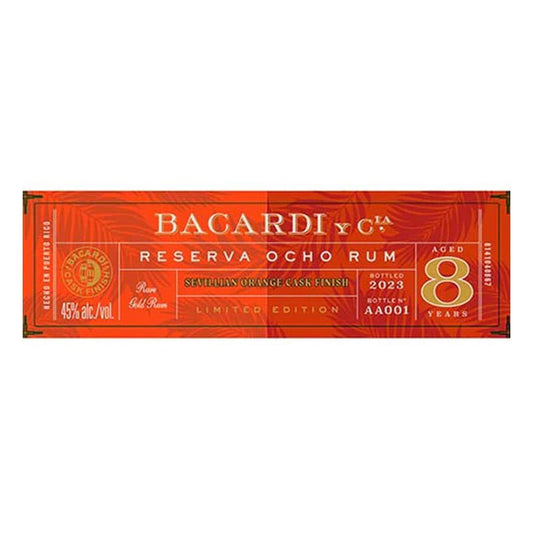 Bacardi 8 Year Reserva Ocho Orange Cask Finish Rum 750ml