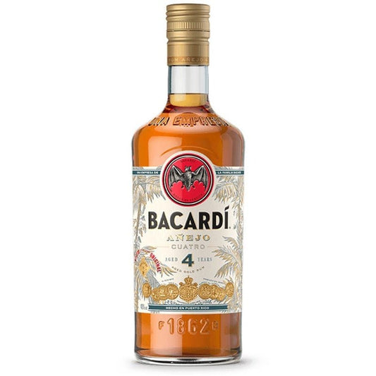 Bacardi Anejo Cuatro 4 Year Gold Rum 750ml