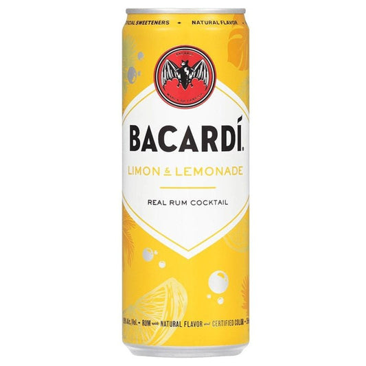 Bacardi Lemon & Lemonade Real Rum Cocktail 4/355ml