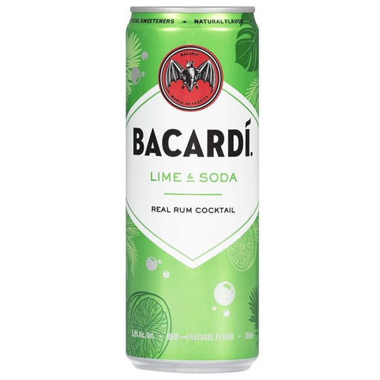 Bacardi Lime & Soda Real Rum Cocktail 4/355ml