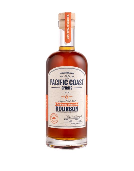 PACIFIC COAST CALIFORNIA 6 YEAR OLD WHEATED BOURBON WHISKEY 750 ML