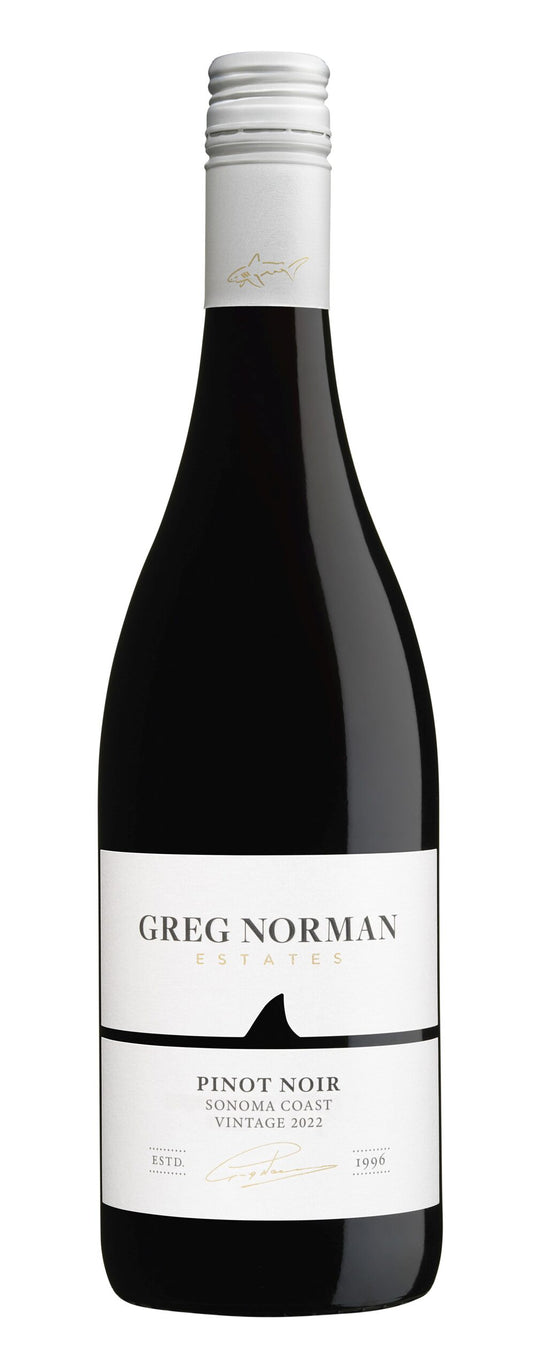 Greg Norman Estates Sonoma Coast Pinot Noir 2022  Front Bottle Shot
