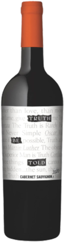Truth Be Told Cabernet Sauvignon 2020  Front Bottle Shot