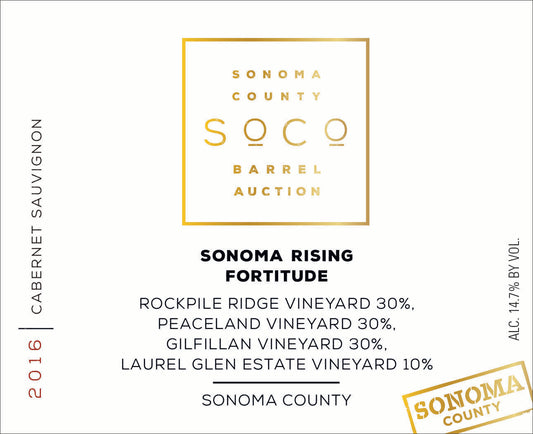 Sonoma Rising Fortitude Cabernet Sauvignon (Sonoma Barrel Auction) 2016