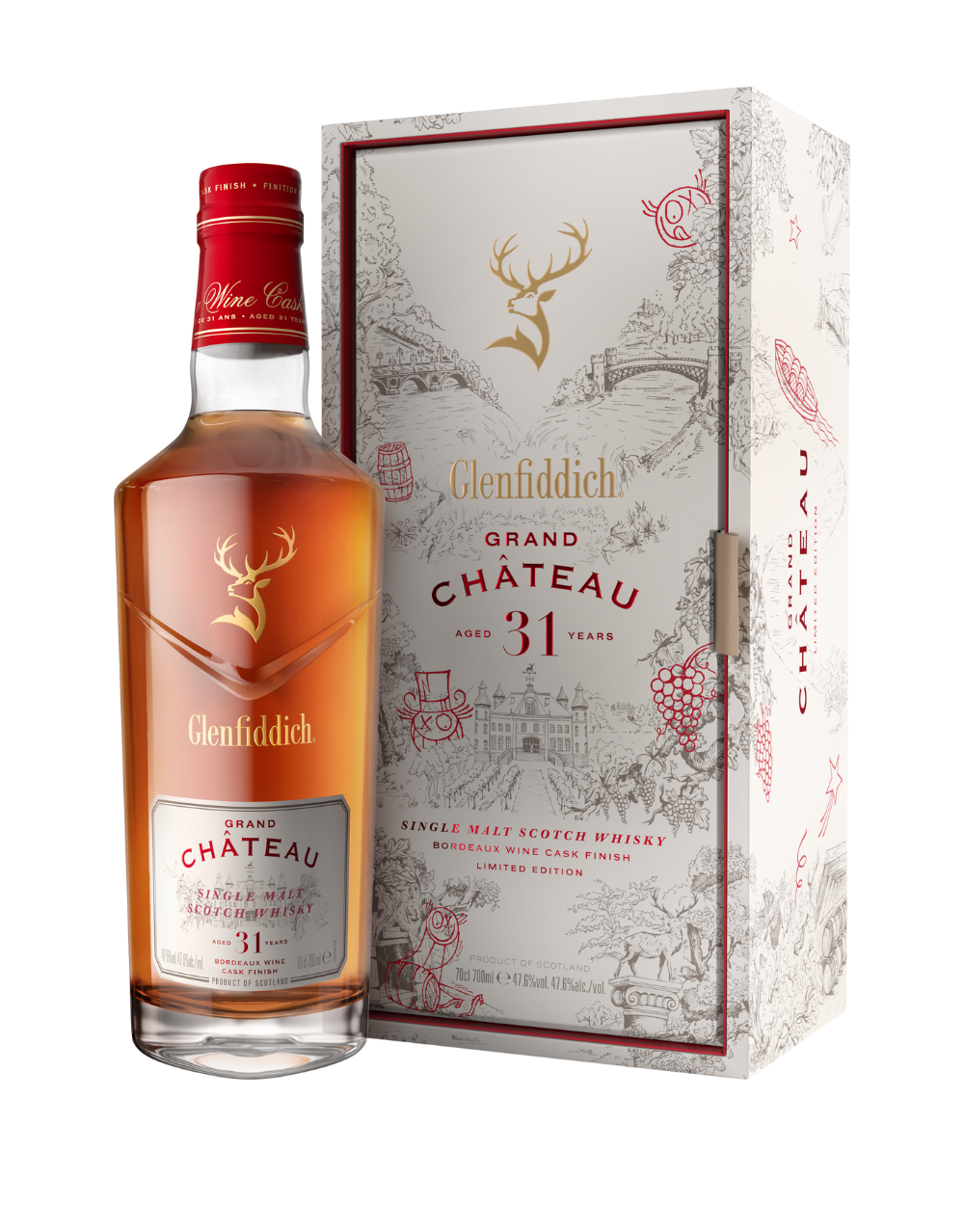 GLENFIDDICH GRAND CHATEAU AGED 31 YEARS SINGLE MALT SCOTCH WHISKY 750 ML