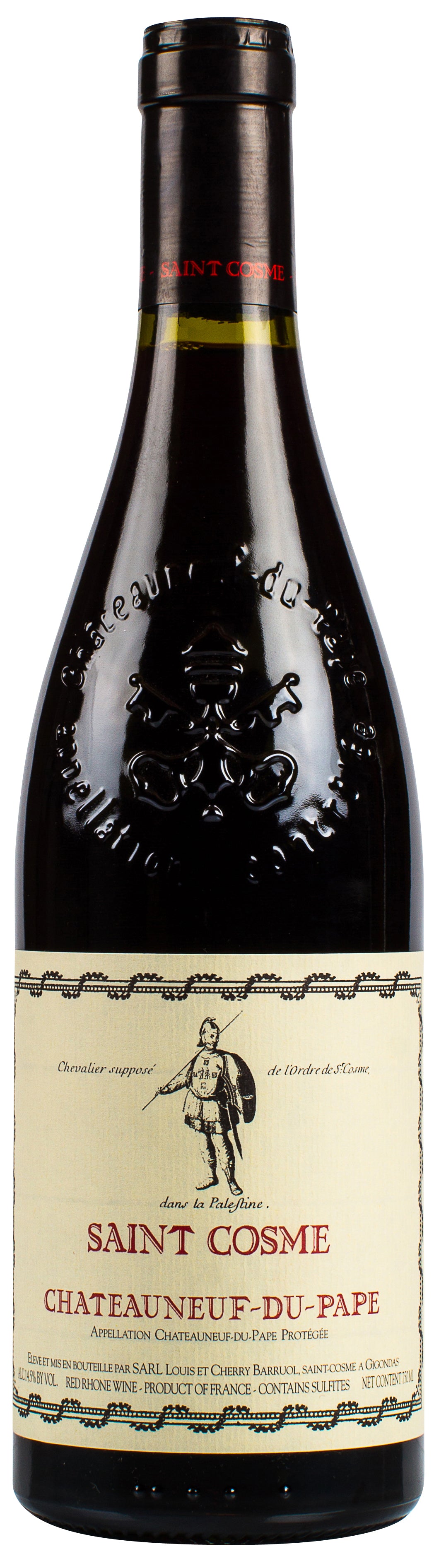 Chateau de Saint Cosme Chateauneuf-du-Pape 2022  Front Bottle Shot