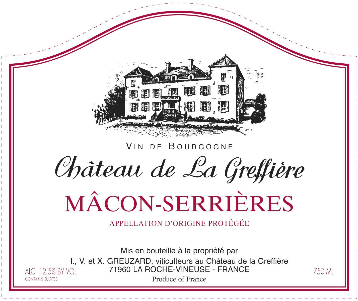Chateau de La Greffiere Macon-Serrieres 2020