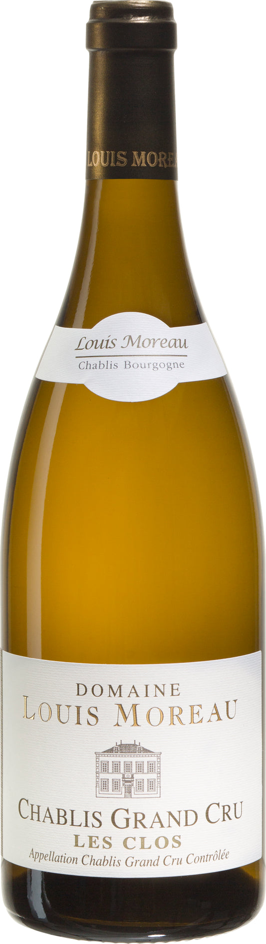 Domaine Louis Moreau Chablis Les Clos Grand Cru 2021  Front Bottle Shot
