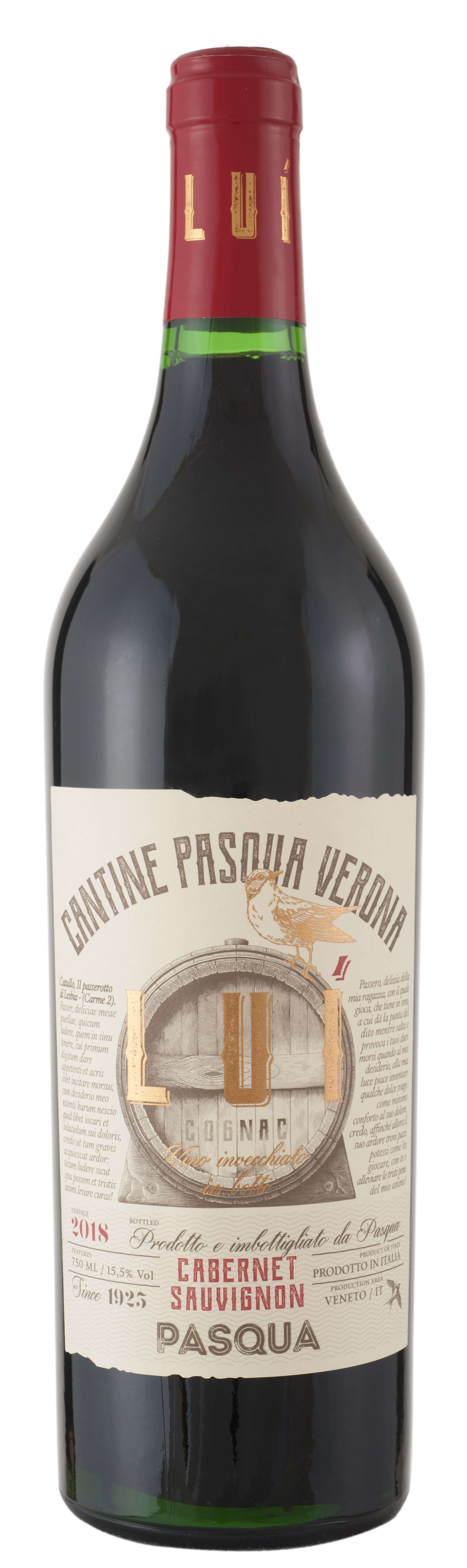 Pasqua Lui Cabernet Sauvignon 2018  Front Bottle Shot