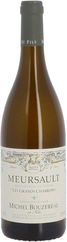 Michel Bouzereau Meursault Les Grands Charrons 2022  Front Bottle Shot
