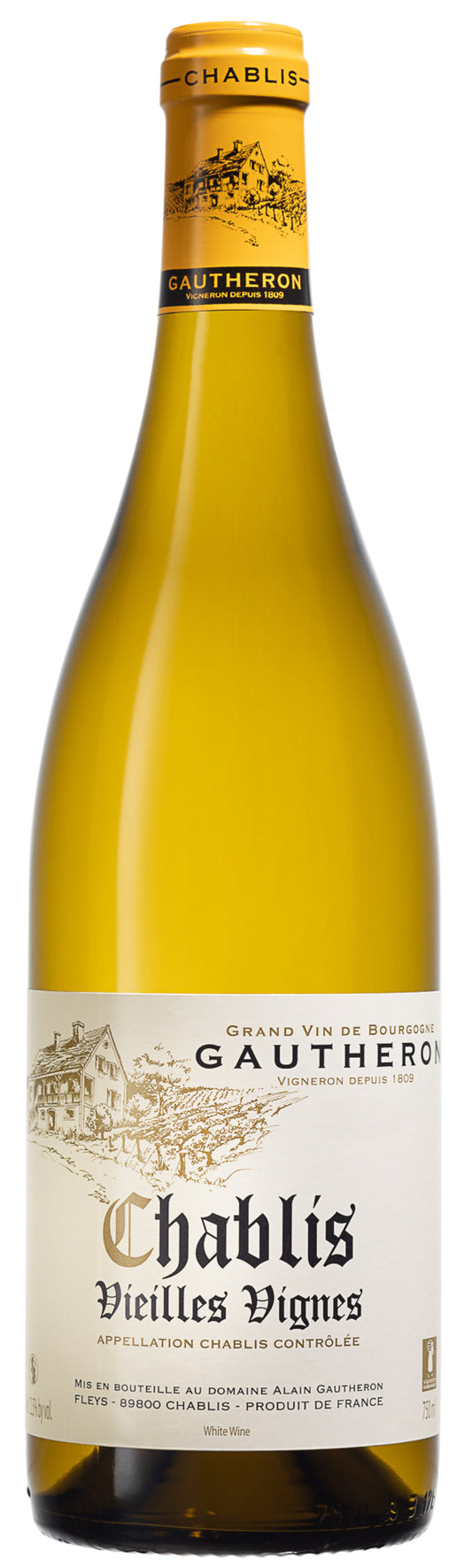 Alain Gautheron Chablis Vieilles Vignes 2022  Front Bottle Shot