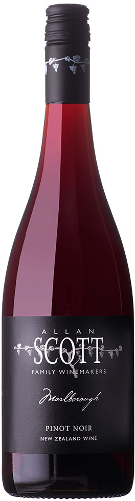 Allan Scott Marlborough Pinot Noir 2022  Front Bottle Shot